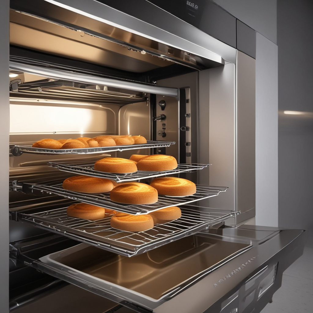 Electric oven with bake element glowing unevenly, one section dark