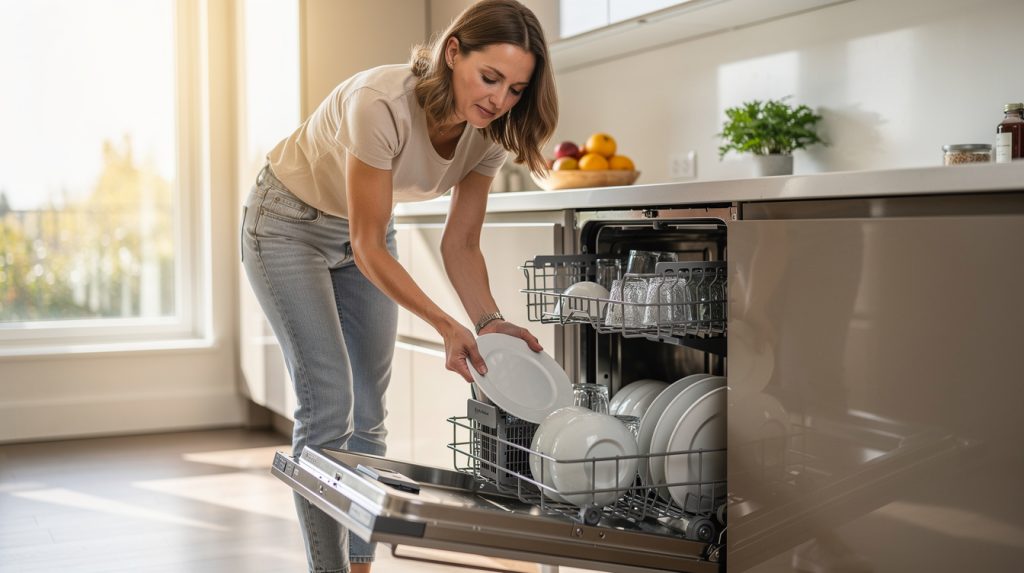 woman-loading-dishwasher